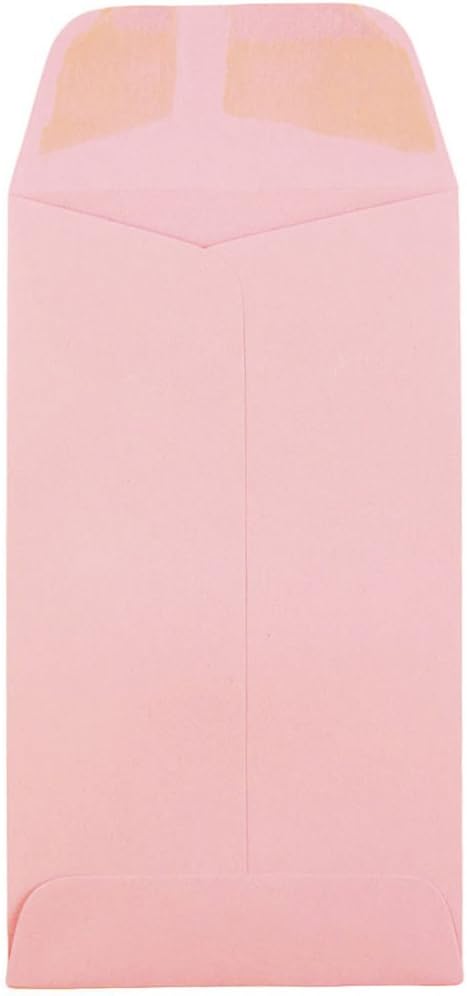 JAM PAPER #5.5 Coin Business Premium Envelopes - 3 1/8 x 5 1/2 - Baby Pink Pastel - 50/Pack