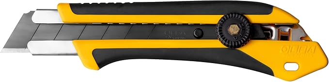OLFA 25mm Extra Heavy-Duty Utility Knife (XH-1) - Multi-Purpose Custom Cutting Depth Utility Knife w/Reinforced Fiberglass Handle & Snap-Off Blade, Replacement Blades: Any OLFA 25mm Blade