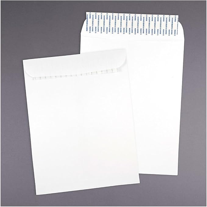 JAM PAPER 9 x 12 Open End Catalog Commercial Envelopes with Peel and Seal Closure - White - 25/Pack