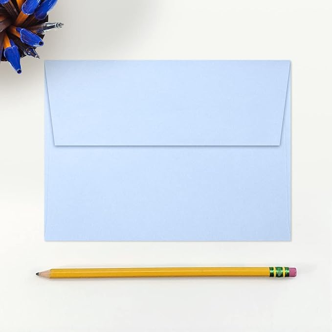 LUXPaper A7 Invitation Envelopes | Peel & Press | 5 1/4" x 7 1/4" | Baby Blue | 80lb. Text | 500 Qty
