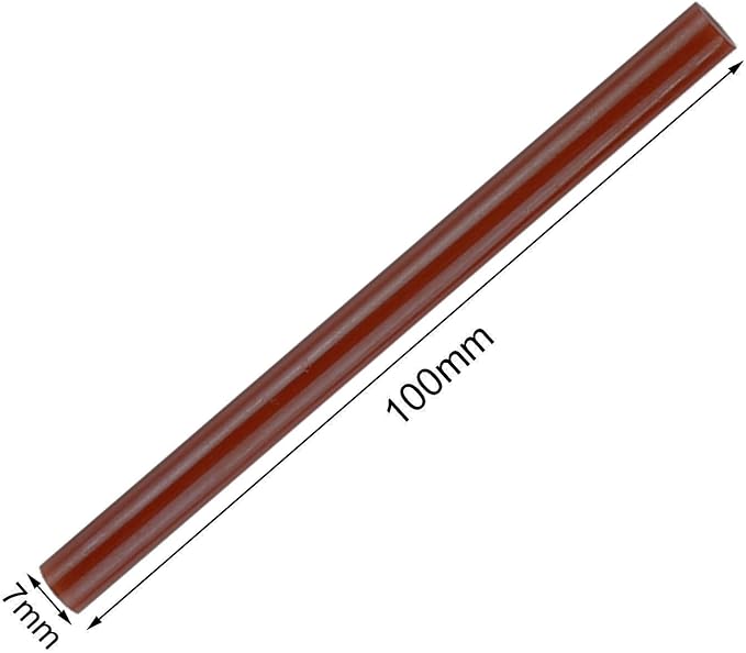 HUIHUIBAO 12 PCS Colored Hot Glue Sticks, Mini Hot Melt Adhesive Glue Stick for DIY Art Craft, 7 x 100mm, Brown