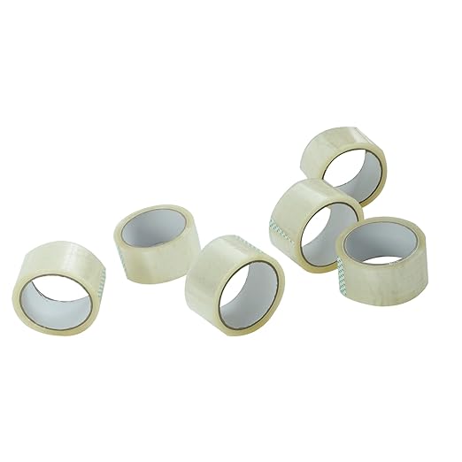 36 Rolls Thin Heavy Duty Carton Sealing Clear Packing Tape 2 Inch x 55 Yards 3" Core 2 Mil Thick, Strong Pressure-Sensitive Adhesive Packaging Tape for Storage Moving Mailing Box Shipping