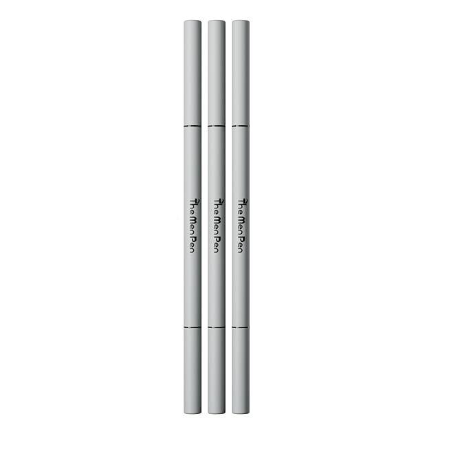 The Men Pen - Waterproof Eyebrow Pen | Beard Filler for Men | Microblading Eyebrow Pen | Hair Filler | Anti-Smudge | Mustache, Beard & Eyebrow Filler | Light Brown (Pack of 3)
