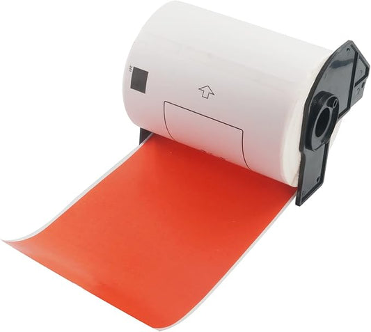 BETCKEY - Shipping Labels Replacement for Brother DK-1241 (4 in x 6 in), Compatible with Brother QL Label Printers [1 Rolls/200 Labels, Red]