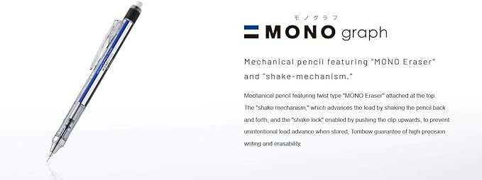 Tombow Mechanical Pencil, Monograph 0.5mm, Neon Orange (DPA-134D)