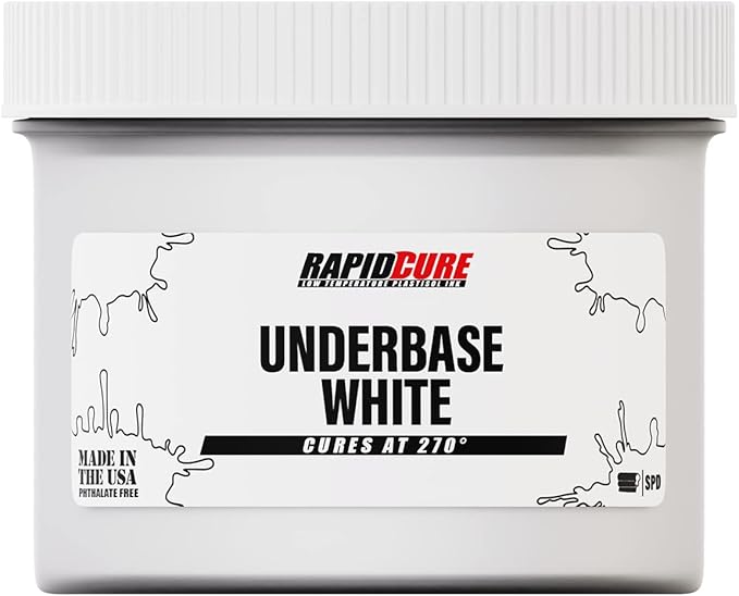 Rapid Cure® Screen Printing Ink Underbase White (Gallon - 128oz.) - Plastisol Ink for Screen Printing, Fast Curing Fabric Paint - Screen Print Direct®, USA Made