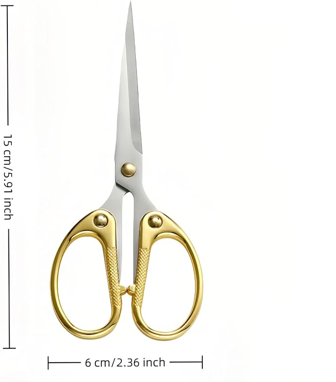 6.3 "Stainless Steel Office Scissors - Durable Multi-Purpose Shears for Home, School, Crafting & Office Use, Ergonomic Ambidextrous Design with Sharp Blades