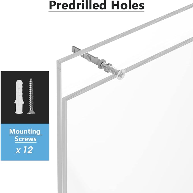 MaxGear Wall Mount Sign Holder 8.5 x 11 Inch, Clear Plastic Picture Frames with Mounting Screws, Door Sign Holders and Document Display Frame for Home, Office, Store, Landscape, 6 Pack