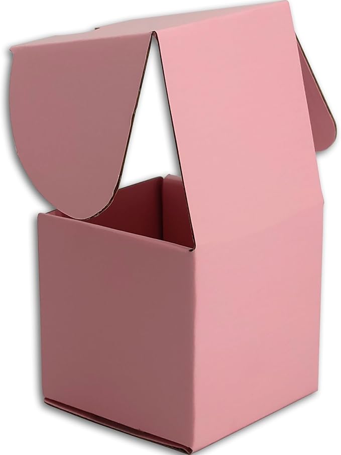 5x5x5 Shipping Boxes Set of 30, Pink Mailer Corrugated Cardboard Box | for Packaging, Literature, Packing, Mailing, Storage, Small Business, Moving, Gift, Supplies, Quick Fold, Tab Locking