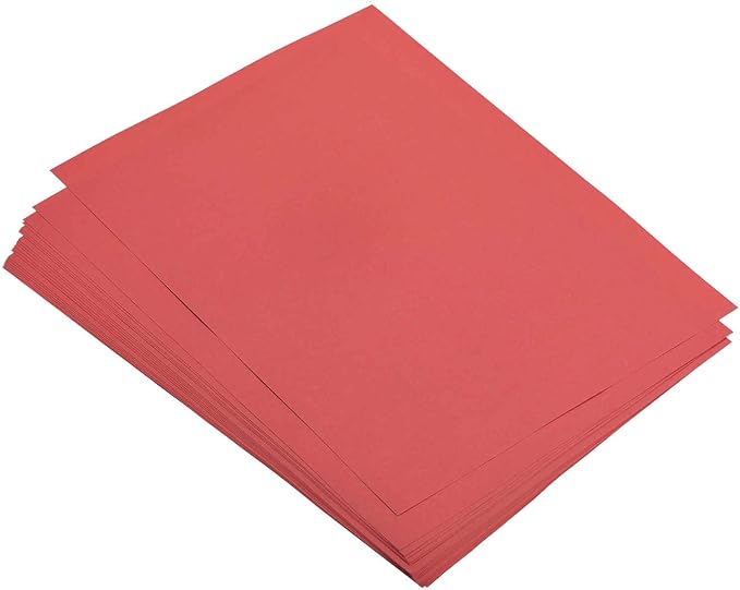 MECCANIXITY 100 Sheets Colored Copy Paper 8.3 x 5.8 Inch Printer Paper 80gsm Bright Red for Office Printing, Document Copying, Invitations, Forms, Art Projects