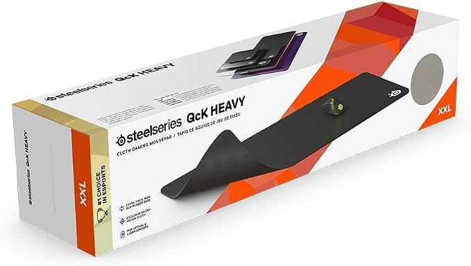 SteelSeries QcK Gaming Mouse Pad - Thick Cloth - Sized to Cover Desks XXL (Pack of 5)