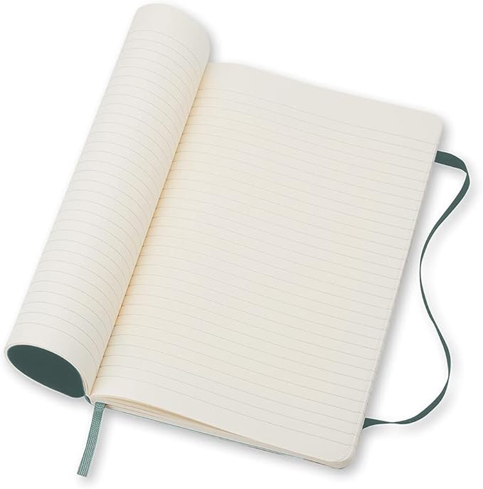 Moleskine Classic Notebook, Soft Cover, Large (5" x 8.25") Ruled/Lined, Forest Green, 192 Pages