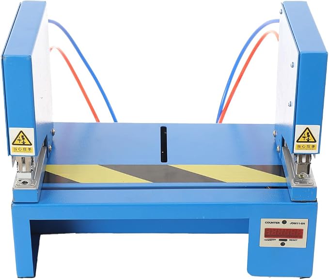 Heavy Duty Smart Dual Head Binder for Office, Electric Smart Stapler Multi-Function Induction Two Head Automatic Pneumatic Binding Machine with Adjustable Spacing 2.5-30cm for Packaging, Print