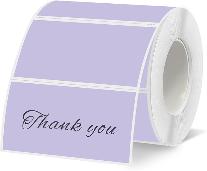 Starboling 2x1 Thermal Labels,Address Barcode Self-Adhesive Thermal Printer Stickers for Logo Design,Name/Price Tag,Address（Purple）