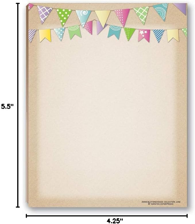 Stonehouse Collection Rustic Notepads - 4 Assorted Notepds - 50 Sheets Per Pad 4.25x5.5 inches (Rustic #2)