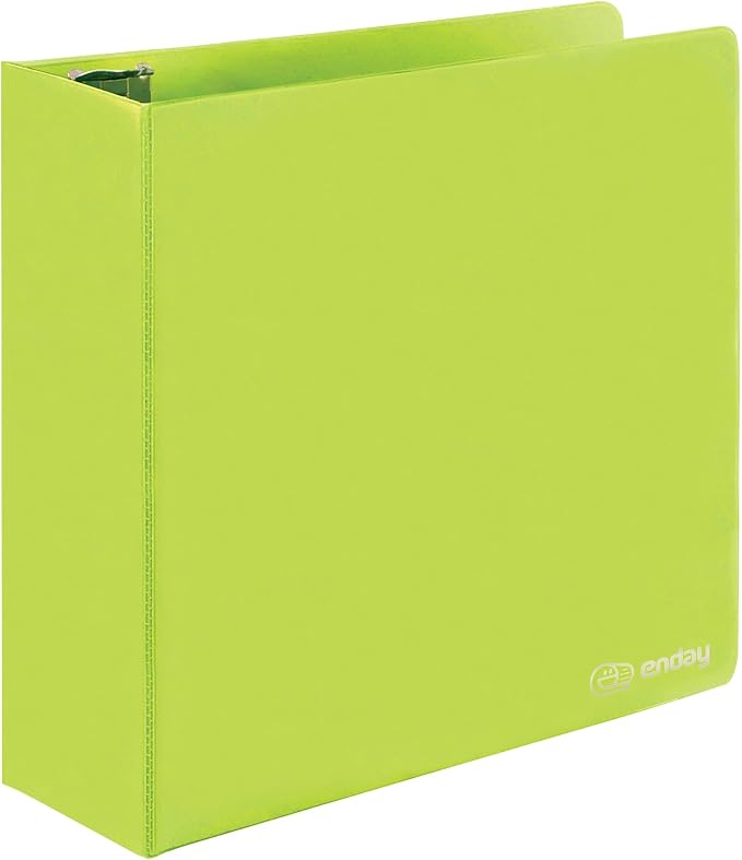 Enday 3 Inch Binder Green 3 Ring Binder 3 Inch, Heavy Duty Three Ring Binder, 600 Sheets Capacity - 3 Inch Binder for Home School and Office