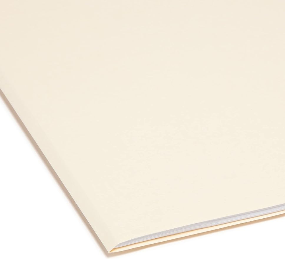 Smead File Folder, Reinforced 2/5-Cut Right Position Tab, Guide Height, Letter Size, Manila, 100 Per Box (10386)