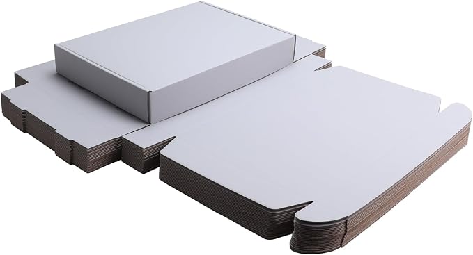 Grey Shipping Packaging Boxes Mailers E-Commerce Packing 20Pcs13×9×2 Inch | Corrugated cardboard Wraps,flat pre-folded easy assembly,online store daily shipping parcels,gifts boxes,cross-border mailing