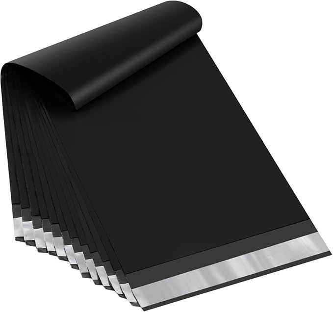 UCGOU 11.5x26 Long Poly Mailers Black Shipping Bags Self-Sealing Waterproof and Tear-Proof Shipping Envelope for Small Business Envelopes Bag for Unique Items Long Mailers Poly Bags 50 Pack