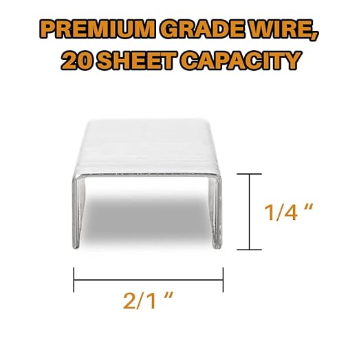 Staples Standard 5 Pack, Heavy Duty Chisel Point Standard Staples for Stapler 25,000 Pack 1/4 Inch, Jam Free Stapling
