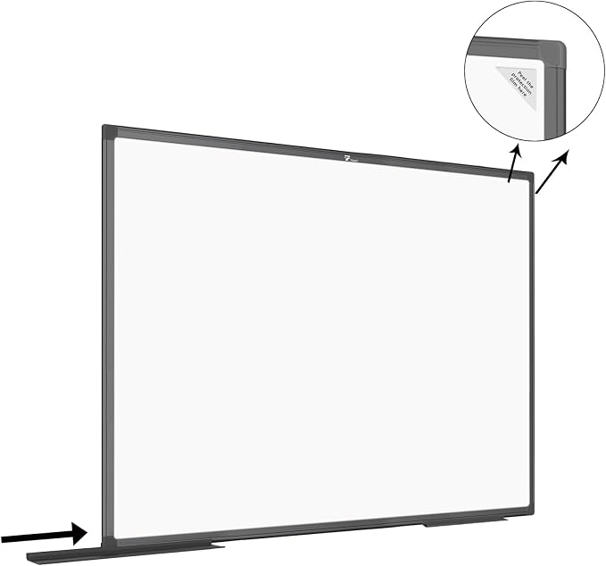 TOWON Magnetic Dry Erase Board 72x48 in, Aluminum Frame, Black Border | XL white board wall mounted with markers, pen tray, magnets and cleaning wipe for presentations