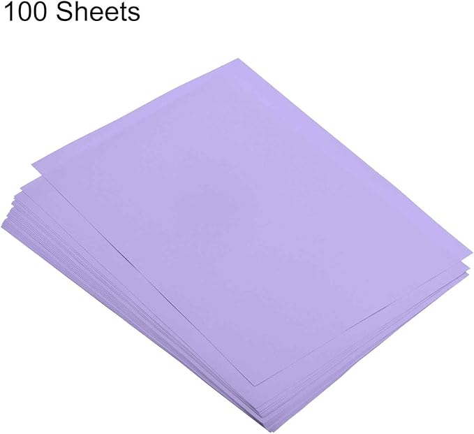 MECCANIXITY 100 Sheets Colored Copy Paper 8.3 x 11.7 Inch Printer Paper 80gsm Light Purple for Office Printing, Document Copying, Invitations, Forms, Art Projects