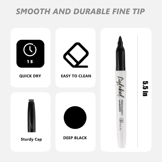 Dry Erase Markers Bulk, 84 Pack Black Fine Point Tip Whiteboard Markers, Low Odor Dry Erase Markers for Office, Home - Work on Calendar, Refrigerator, and More