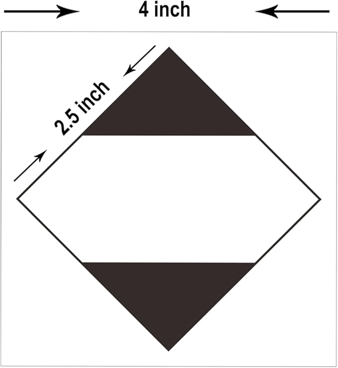 Hybsk 4x4 Inch Ground ORM-D Diamond Shipping Labels for Warehouse Handling Transport Square Shipping Stickers (4x4 inch)
