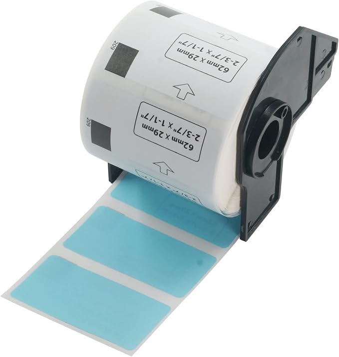 BETCKEY - Small Address/Barcode Labels Replacement for Brother DK-1209 (2.4 in x 1.1 in), Compatible with Brother QL Label Printers [1 Rolls/800 Labels, Light Blue]