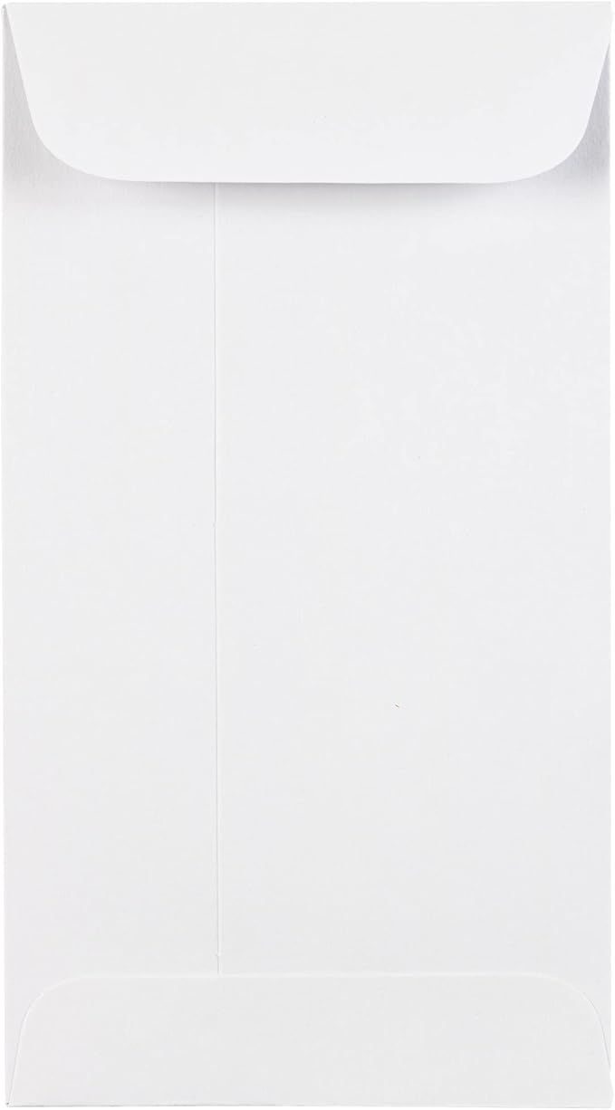 JAM PAPER #5 Coin Business Envelopes with Peel and Seal Closure - 2 7/8 x 5 1/4 - White - Bulk 250/Box
