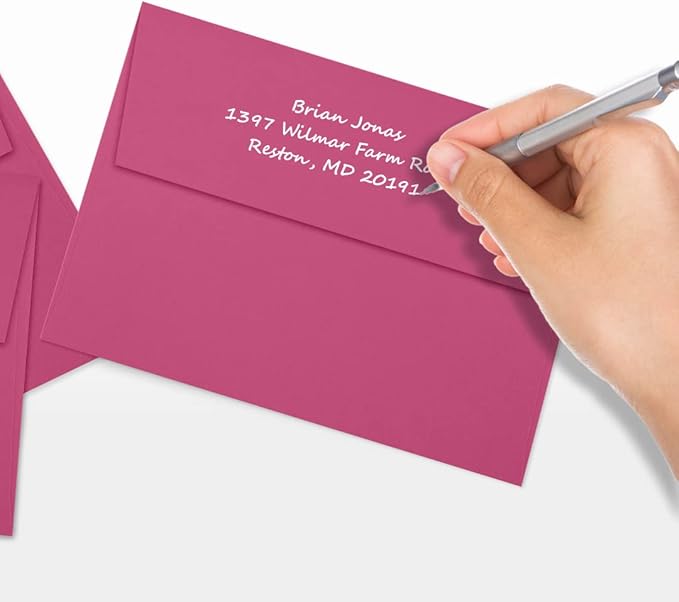 LUXPaper A7 Invitation Envelopes | Peel & Press | 5 1/4" x 7 1/4" | Magenta Pink | 80lb. Text | 500 Qty