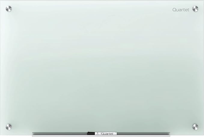 Quartet Glass Whiteboard, Non-Magnetic Dry Erase White Board, 4' x 3', Infinity, Frosted White (G4836F)