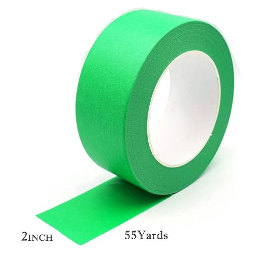 Green Painters Tape 2 inch Wide, Green Masking Tape 2 inch x 55 Yards Paper Tape for Arts DIY Crafts Painting Labeling Decoration School Projects Home Office