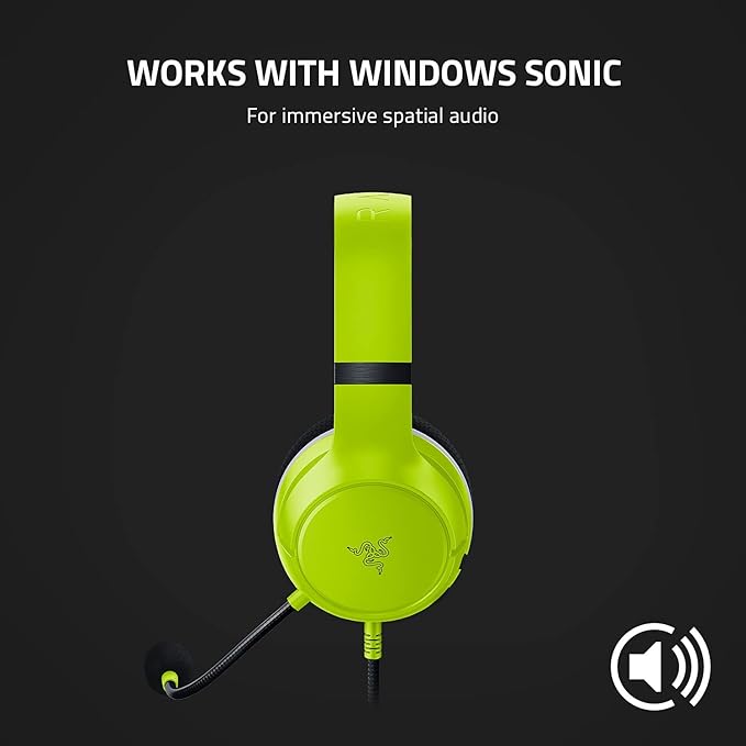 Razer Kaira X Wired Headset for Xbox Series X|S, Xbox One, PC, Mac & Mobile Devices: Triforce 50mm Drivers - HyperClear Cardioid Mic - Memory Foam Ear Cushions - On-Headset Controls - Electric Volt