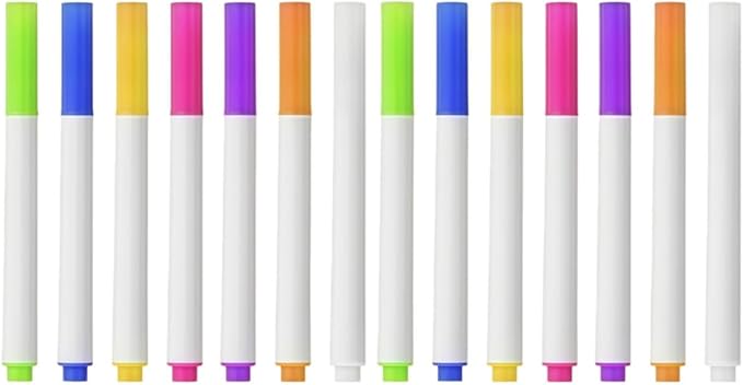 14 Colors Liquid Chalk Markers for LED Note Board - Neon Dry Erase Markers for Acrylic Calendar, Glass Window & Blackboard - Erasable Gel Markers Fine Tip for Kids, Non-Toxic Wet Erase Pens