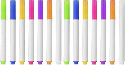 14 Colors Liquid Chalk Markers for LED Note Board - Neon Dry Erase Markers for Acrylic Calendar, Glass Window & Blackboard - Erasable Gel Markers Fine Tip for Kids, Non-Toxic Wet Erase Pens
