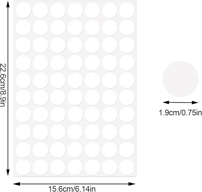 3500 Dot Stickers, 3/4 inch White Coding Labels, Circle Stickers for Office & Classroom