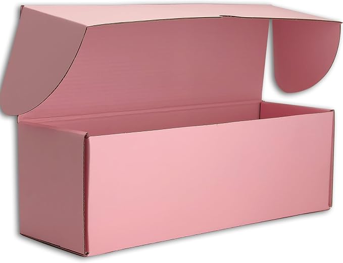 12x6x4 Shipping Boxes Pink Mailer Corrugated Cardboard Box Set of 25 | for Packaging, Literature, Packing, Mailing, Storage, Small Business, Moving, Gift, Supplies, Quick Fold, Tab Locking