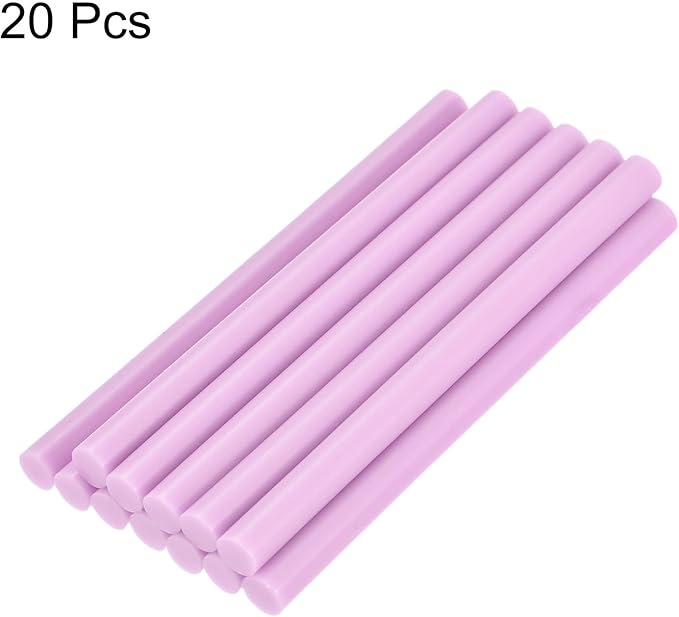 uxcell 20pcs Hot Glue Sticks for Glue Gun 11mm/0.43-inch x 4-inch Mini Hot Melt Adhesive Glue Stick Light Pink