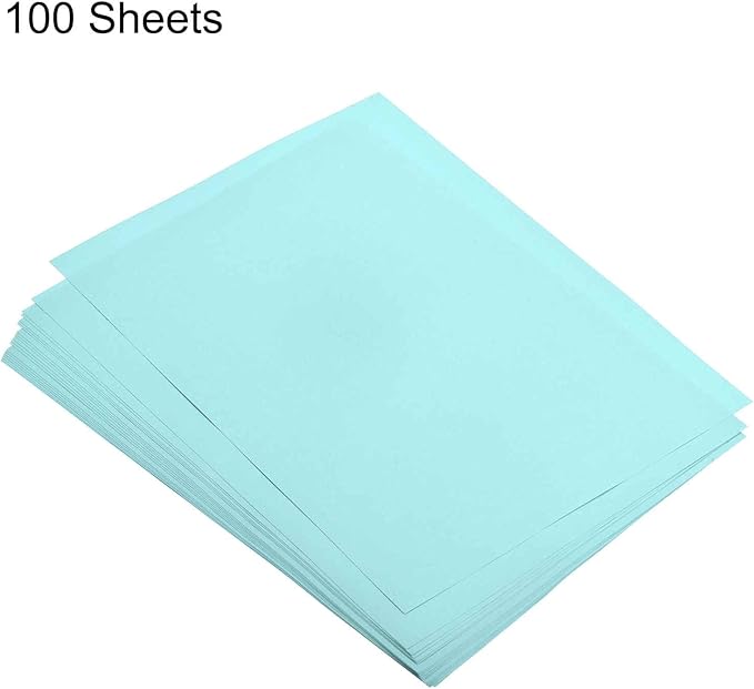 MECCANIXITY 100 Sheets Colored Copy Paper 8.3 x 5.8 Inch Printer Paper 80gsm Light Blue for Office Printing, Document Copying, Invitations, Forms, Art Projects