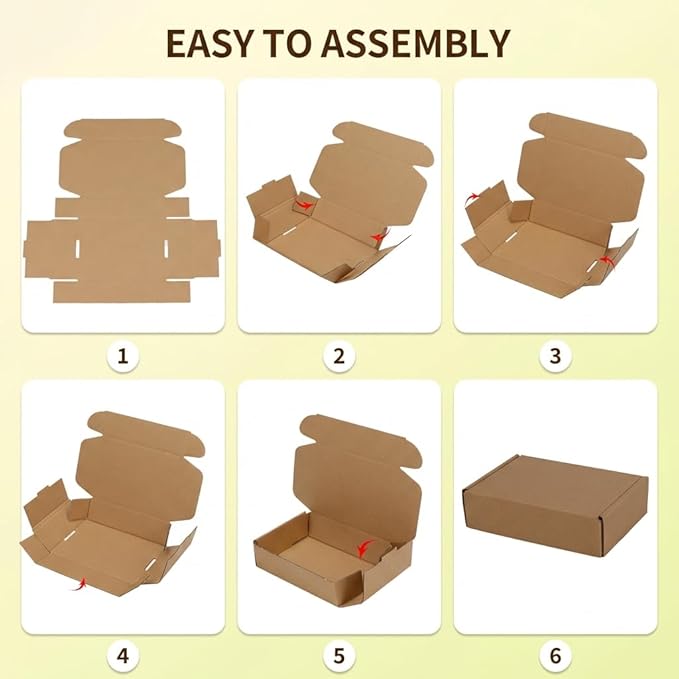 WIFTREY 100 Pack 5.91X3.94X1.57 Inches Shipping Boxes Brown, Corrugated Cardboard Box for Shipping Small Business, Gift Packing, Mailing Wrapping Present