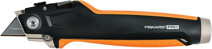 Fiskars Universal paring Knife, Length 18.5 cm, Stainless Steel/Plastic, Black/Orange, CarbonMax, 1027226