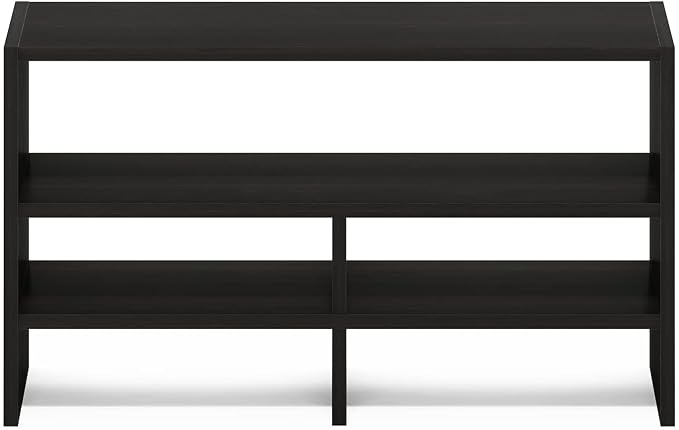 Furinno Hermite Desk Top Organizing Shelf Bookcase, Espresso | Desktop Office Organization Racks with Open Shelves, Desk Top Display Book Shelf, for Paper, Office Supplies, Magazine
