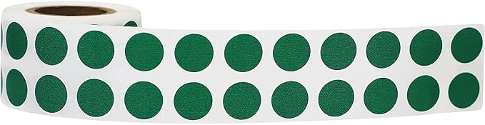 Green 1/2" Inch Round Adhesive Labels 1,000 Color Coding Dot Stickers for Efficient Inventory Management, Crafting Projects, and Organizational Tasks in Offices, Schools, and Homes