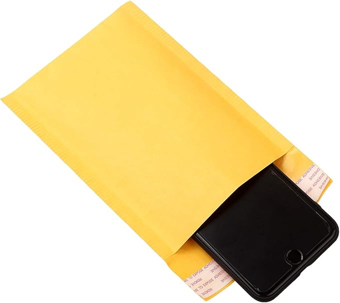 Acrux7 5 x 7" Bubble Mailers, Padded Mailing Envelopes 50 Pack, Kraft Bubble Mailers Self Seal Padded Envelopes with Peel-N-Seal, Heavy Duty Tear and Lightweight, Christmas Gifting envelopes