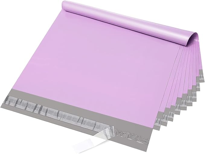 Fuxury Large Poly Mailers 19x24 Inch 100 Pcs, Waterproof Shipping Bags for Clothing, Strong Adhesive Shipping Envelopes for Small Business Suppliers, Self Seal Mailers Poly Bags Mailing Bags Purple