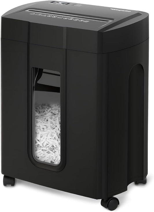 Wingwise Ultra Low Noise 48dB Paper Shredder for Home Office | 15 Sheets, P-4, 10 Mins Runtime, 4.7 gal, Cross Cut, Shreds Credit Cards & CDs
