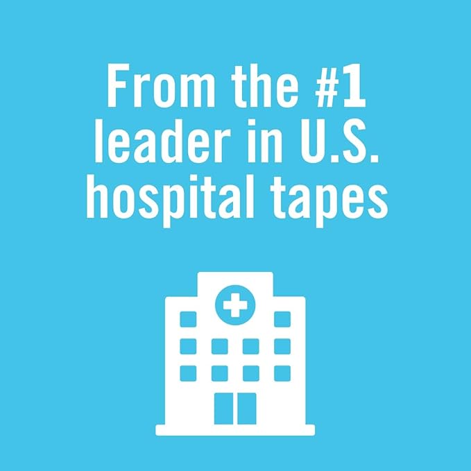 Nexcare Sensitive Skin Low Trauma Tape, 12 Count – Gentle Adhesive Medical Tape for Fragile or Delicate Skin, Hypoallergenic & Latex-Free, Ideal for Post-Surgery Care, Pediatric Use, Frequent Changes