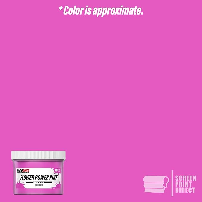 Rapid Cure® Screen Printing Ink Pink (Gallon - 128 oz.) - Plastisol Ink for Screen Printing, Fast Curing Fabric Paint - Screen Print Direct®, USA Made