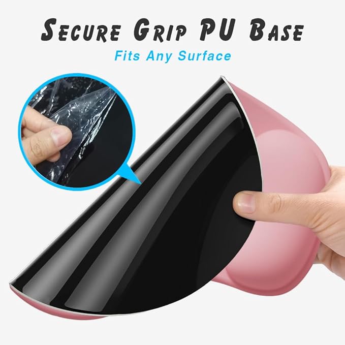 Office Mousepad with Gel Wrist Support - Ergonomic Gaming Desktop Mouse Pad Wrist Rest - Design Gamepad Mat Rubber Base for Laptop Computer -Silicone Non-Slip Special-Textured Surface (02Grey)
